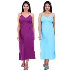 Women Cotton Maxi Seamless Bra Nighty Slip - Pack of 2 - Image 6