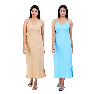 300x300 (16) Women Cotton Maxi Seamless Bra Nighty Slip - Pack of 2 - Image 5