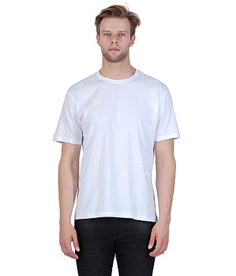 300x300 (2) Men Oversized Fit T Shirt - White - Image 1