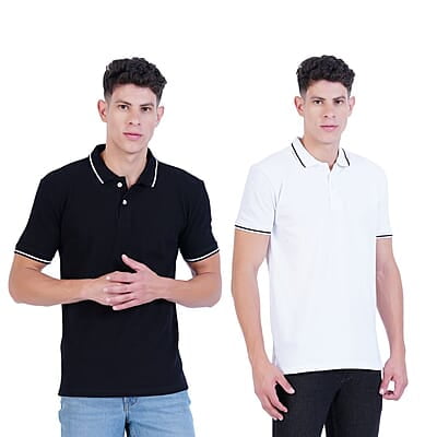 300x300 - 2025-10-23T125820.359 Wemyc Men's Cotton Rich Solid Polo T-Shirt Regular Fit- Pack of 2 - Image 3