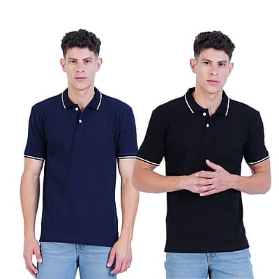 300x300 - 2025-10-23T125820.397 Wemyc Men's Cotton Rich Solid Polo T-Shirt Regular Fit- Pack of 2 - Image 2