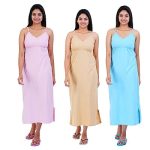 Women Cotton Maxi Seamless Bra Nighty Slip - Pack of 3 - Image 6