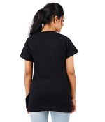 Printed Regular Fit T Shirt -Black - Image 3