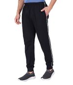 Wemyc Men's Cotton Solid Rib Track Pant | Expandable Elastic Waist Joggers with 2 Pockets | Stretchable Sports Wear Track Pant for Men