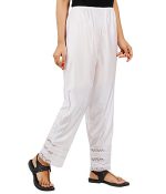 White Wemyc Women's Nylon Ankle Length Pants / Capris / Pant slip - Image 4