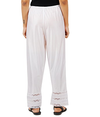 300x300 (40) White Wemyc Women's Nylon Ankle Length Pants / Capris / Pant slip - Image 4