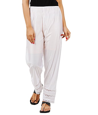 300x300 (41) White Wemyc Women's Nylon Ankle Length Pants / Capris / Pant slip - Image 3
