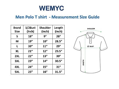 300x300 (48) Wemyc Men's Cotton Rich Solid Polo T-Shirt Regular Fit - Image 3