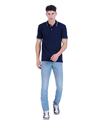 300x300 (52) Wemyc Men's Cotton Rich Solid Polo T-Shirt Regular Fit - Image 5