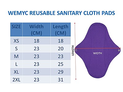 300x300 (79) Reusable Sanitary Pad - Pack of 4 - Image 3