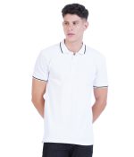 Wemyc Men's Cotton Rich Solid Polo T-Shirt Regular Fit
