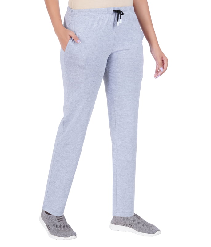 600x600 (22) Wemyc Women's Cotton Solid Rib Track Pant Joggers | Stretchable Sports Wear Track Pant for Women - Image 1