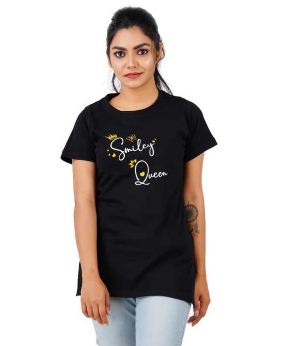 Printed Regular Fit T Shirt -Black - Image 2