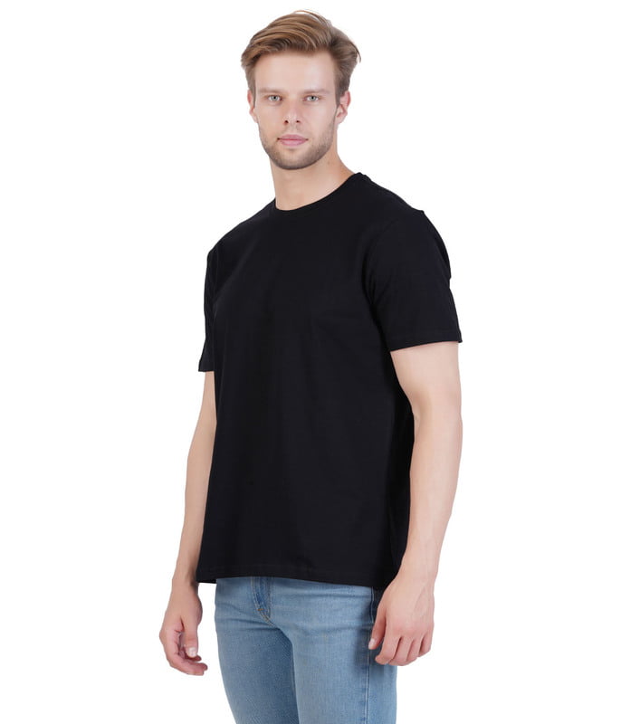 600x600 Men Oversized Fit T Shirt - Black - Image 1